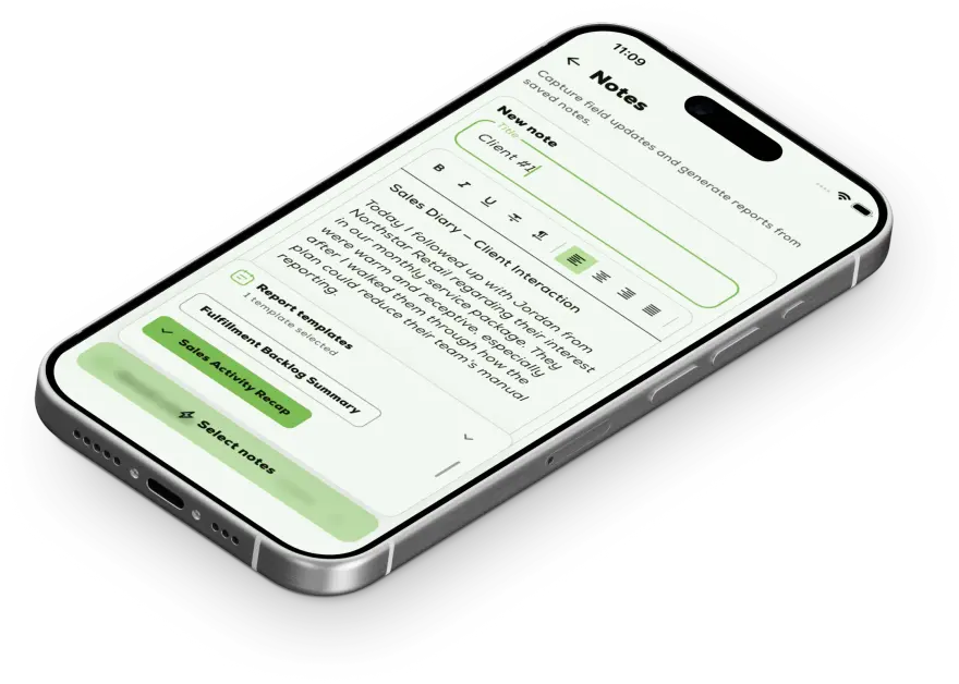 Nootely notes screen in light mode